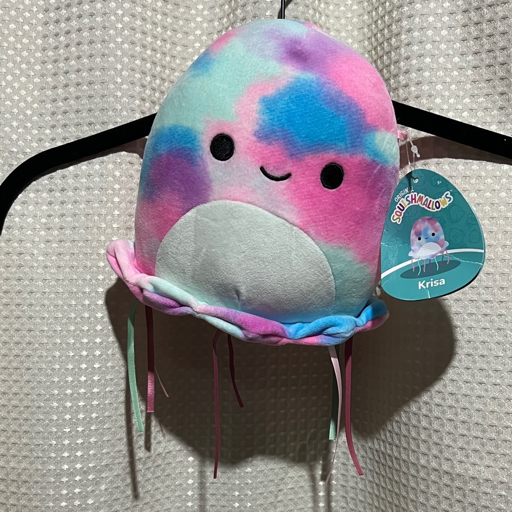 NWT Squishmallows Original 7.5 inch Krisa the Pink and Blue Tie-Dye Jellyfish